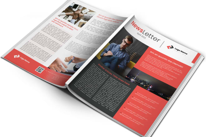 I will create a modern traditional newsletter design