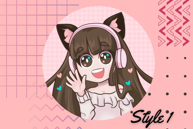 I will create a really cute avatar twitch, youtube for you