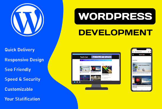 I will create a responsive wordpress website or wordpress design