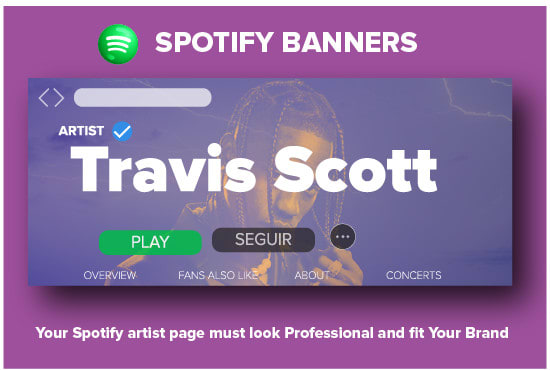I will create a special spotify banner for your artist profile in 1 hour