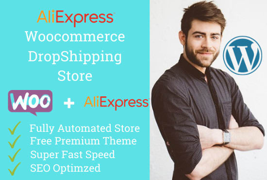 I will create alidropship aliexpress woocommerce dropshipping store