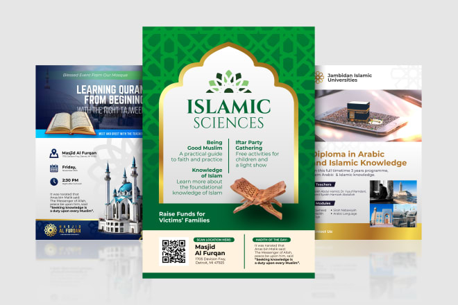 I will create amazing islamic poster, brochure or flyer
