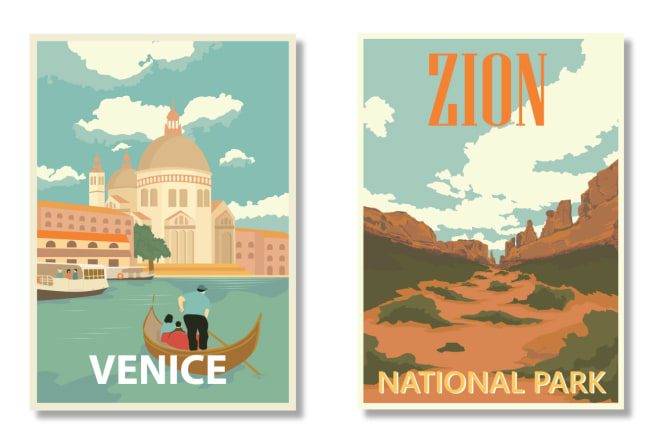 I will create amazing retro vintage poster or flyer vector design