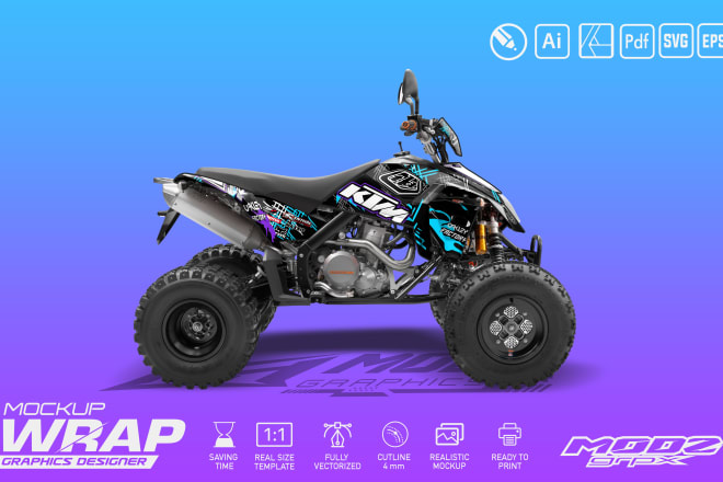 I will create atv mx wrap design