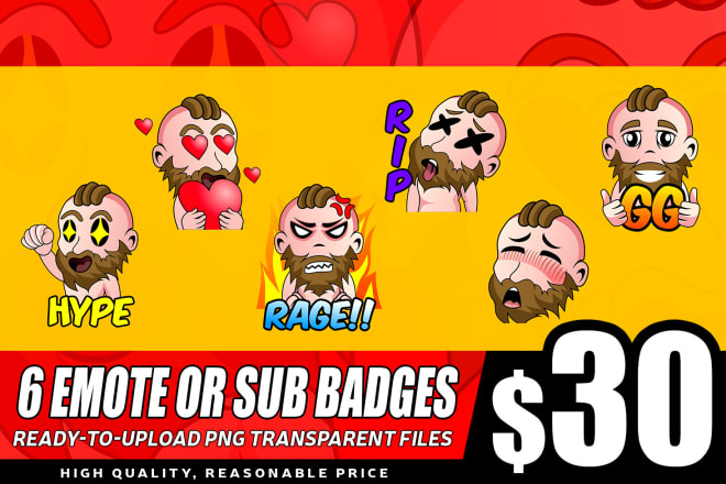 I will create best twitch emotes, badges, sub badges in 24 hours