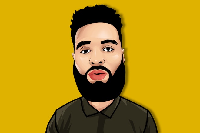 I will create big head cartoon vector portrait