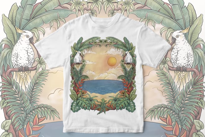 I will create colourful and playful t shirt design