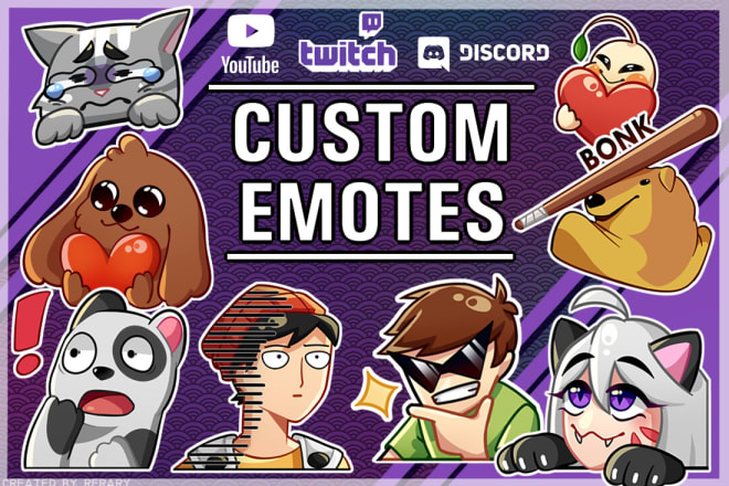 I will create cool and simple custom emotes, bits and sub badges for you