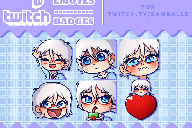 I will create custom cute twitch emotes