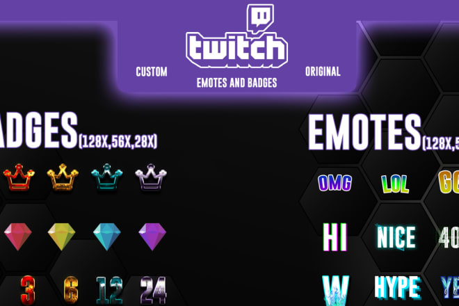 I will create custom text twitch emote, texts, font emotes