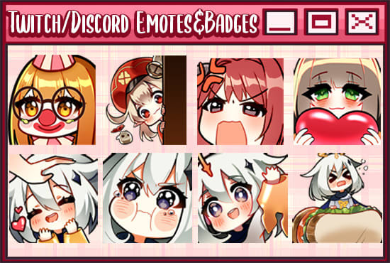 I will create custom twitch and discord emotes