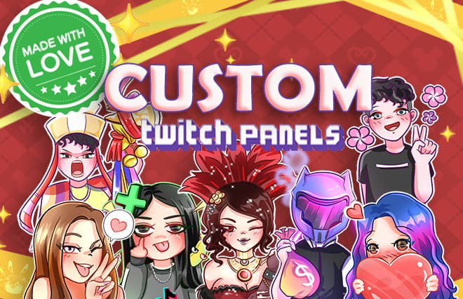 I will create custom twitch panels for you