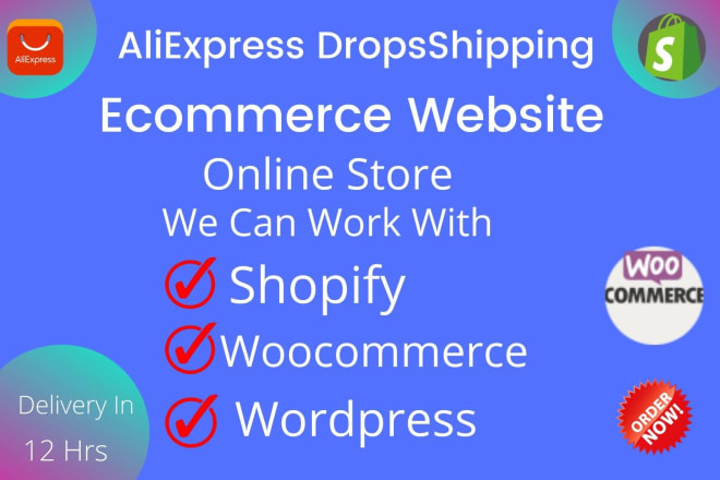 I will create dropshipping online store with shopify or woocommerce