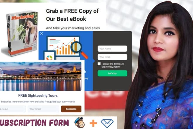 I will create email subscription form for wordpress website with mailchimp