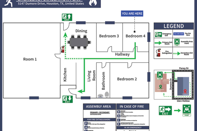 I will create emergency evacuation plan maps