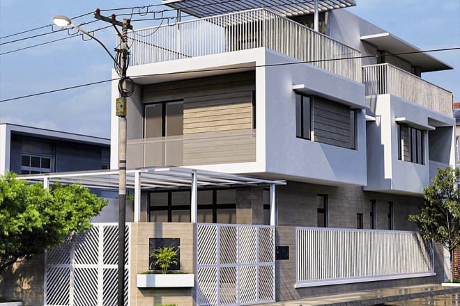 I will create exterior design with realistic 3d rendering