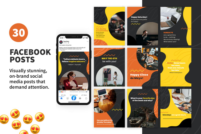 I will create facebook posts for your business