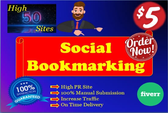 I will create high quality top 300 social bookmarks on high PR site