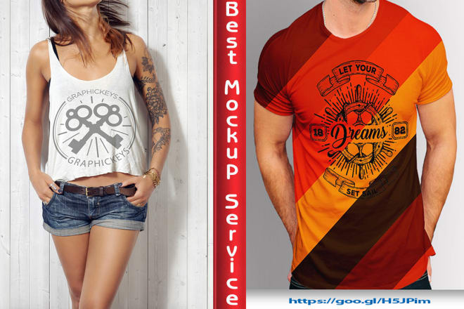 I will create incredible, awesome HD tshirt mockups with real models
