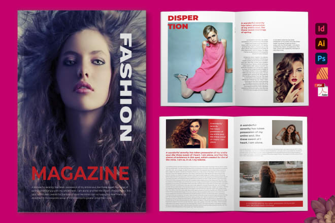 I will create indesign, newsletter, magazine, brochure, catalog design