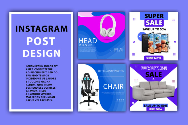I will create instagram posts design according to your brand