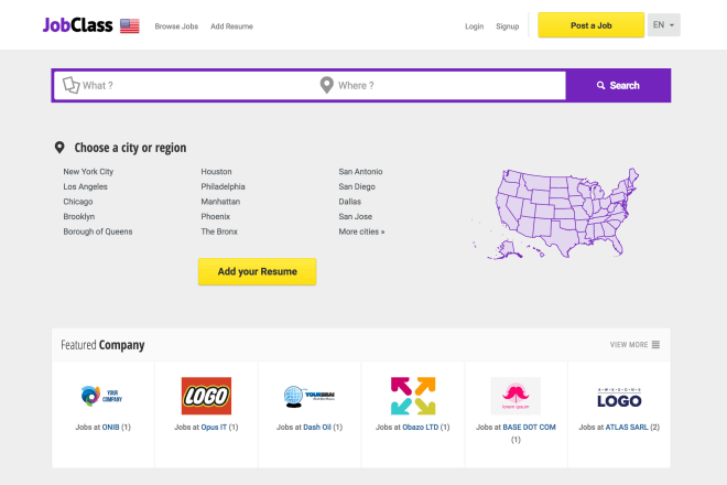 I will create jobs classified website for you