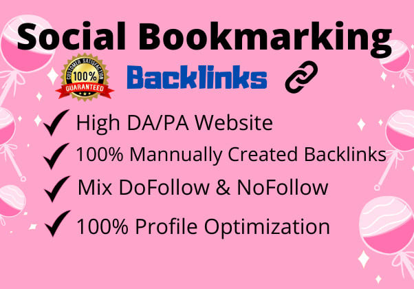 I will create manually 200 high quality social bookmark backlinks