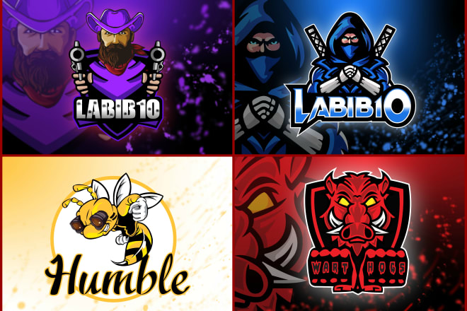 I will create mascot logo,esports,sports, twitch,animal,gaming,etc