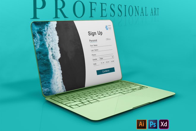 I will create mobile interface web interface and prototype design
