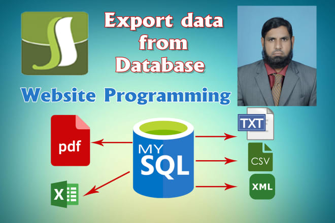 I will create pdf, csv, xml, text or excel file from web database