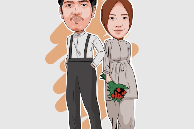 I will create professional people illustration in my style
