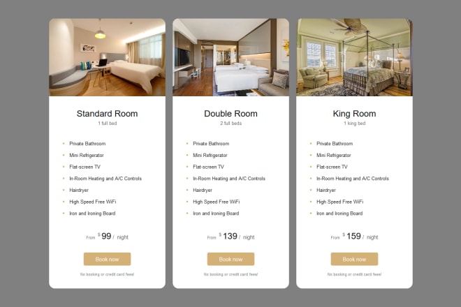 I will create professional wordpress website pricing table