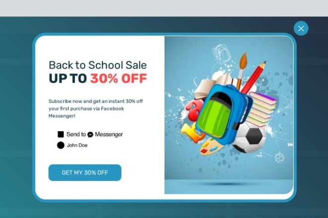 I will create special popup form and setup in your website