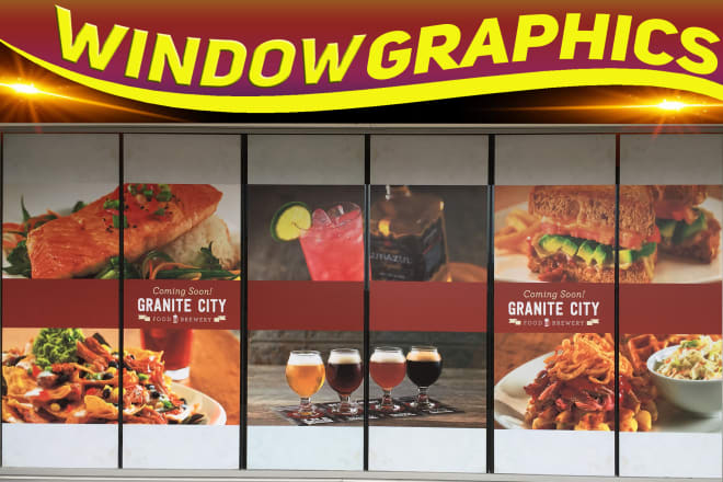 I will create stunning shop front,storefront, shop front window graphic,billboard desig