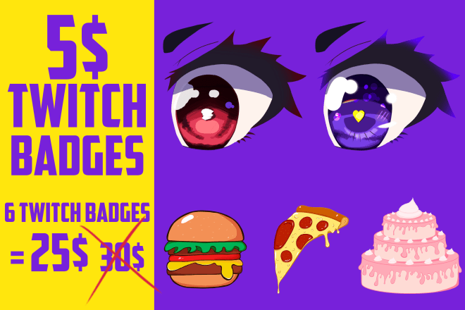 I will create twitch sub badges