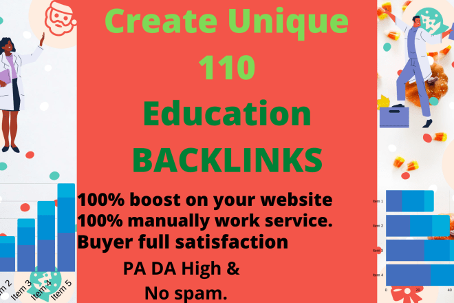 I will create unique powerful 110 education backlinks