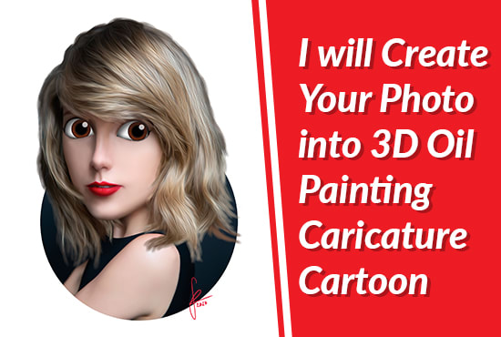 I will create your photo into 3d oil painting caricature cartoon