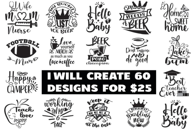 I will creative, svg, cut files,psd, pdf, png,eps bundle design