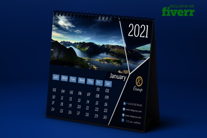 I will custom calendar design,stationary design