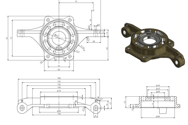 I will design 3d cad model and drafting,detailing it