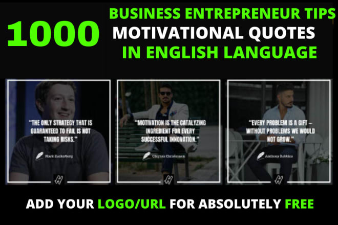 I will design 4000 entrepreneur quotes with your logo for instagram