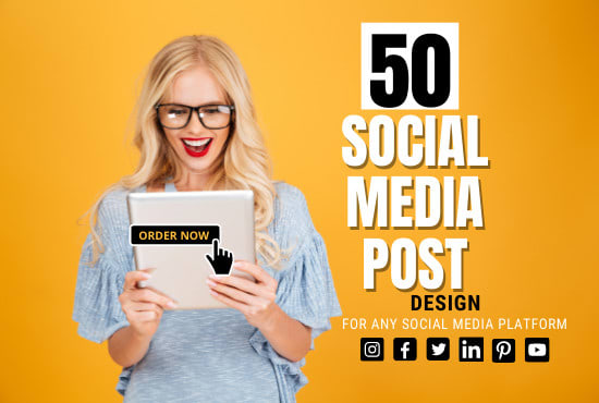 I will design 50 killer social media posts, social media graphics