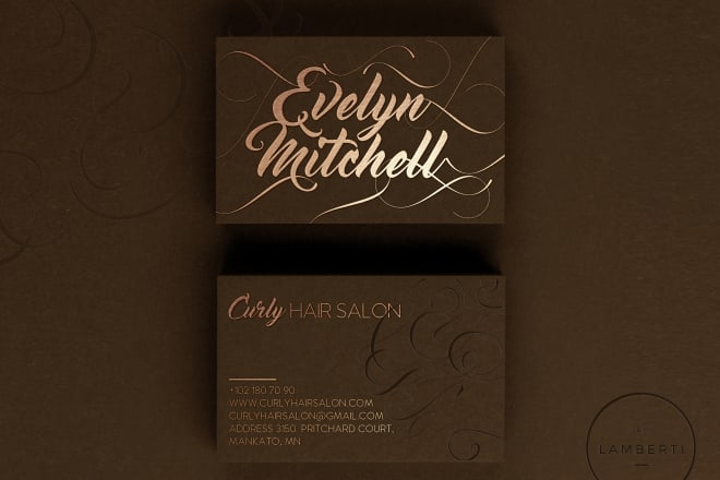 I will design a business card to print for foil or embossed