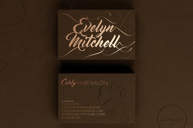 I will design a business card to print for foil or embossed