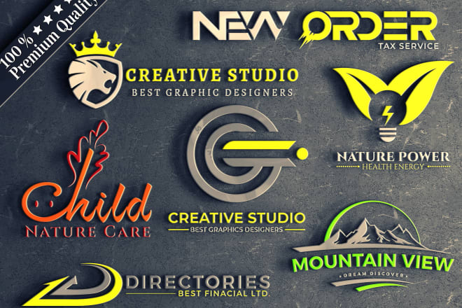 I will design a business logo custom and unique minimalist 3d modern brand identity