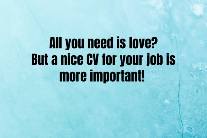I will design a catchy resume or CV
