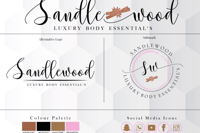 I will design a complete signature branding kit for you