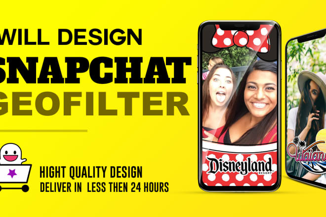 I will design a custom snapchat filter and lenses for you