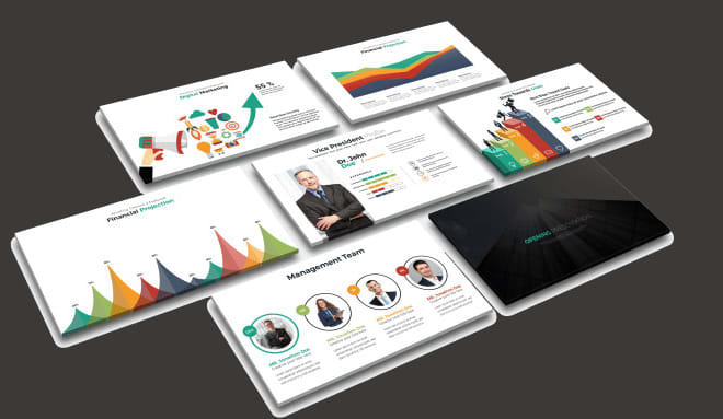 I will design a modern powerpoint,prezi,infographics,google slide,pitch deck in 1hour