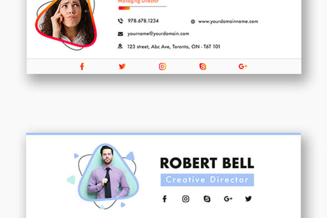 I will design a professional clickable HTML email signature